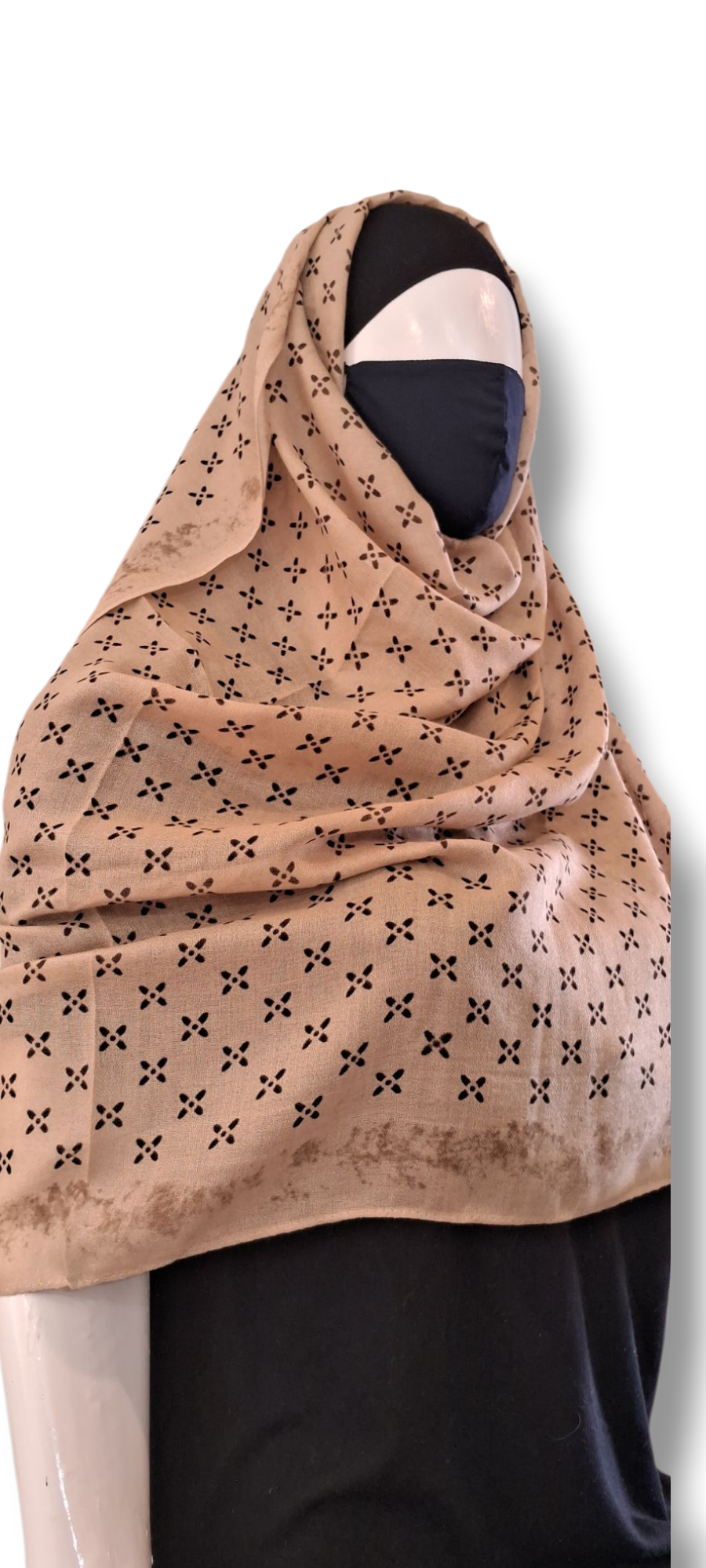 Al Ayza Imported Light Wavy Machine Printed Hijab – Elegant Soft Fabric | Premium Modest Wear | Premium Box Pack (Brown Penta)