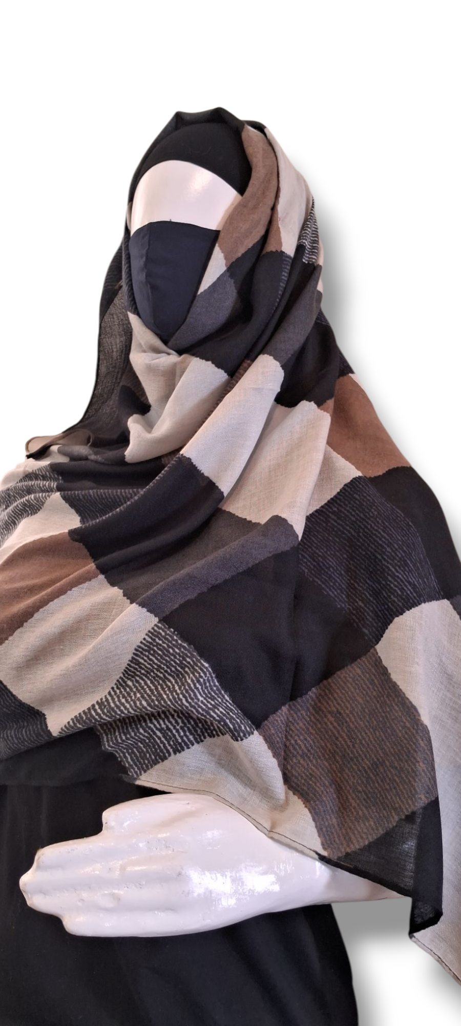 Al Ayza Imported Light Wavy Machine Printed Hijab – Elegant Soft Fabric | Premium Modest Wear | Premium Box Pack (Diagonal Print)