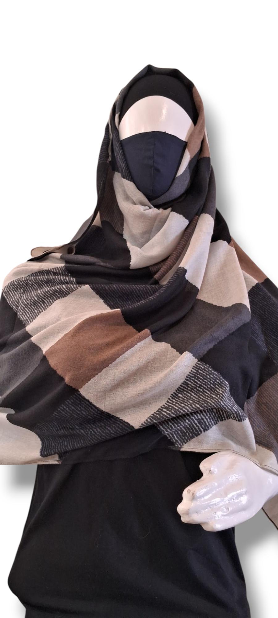 Al Ayza Imported Light Wavy Machine Printed Hijab – Elegant Soft Fabric | Premium Modest Wear | Premium Box Pack (Diagonal Print)