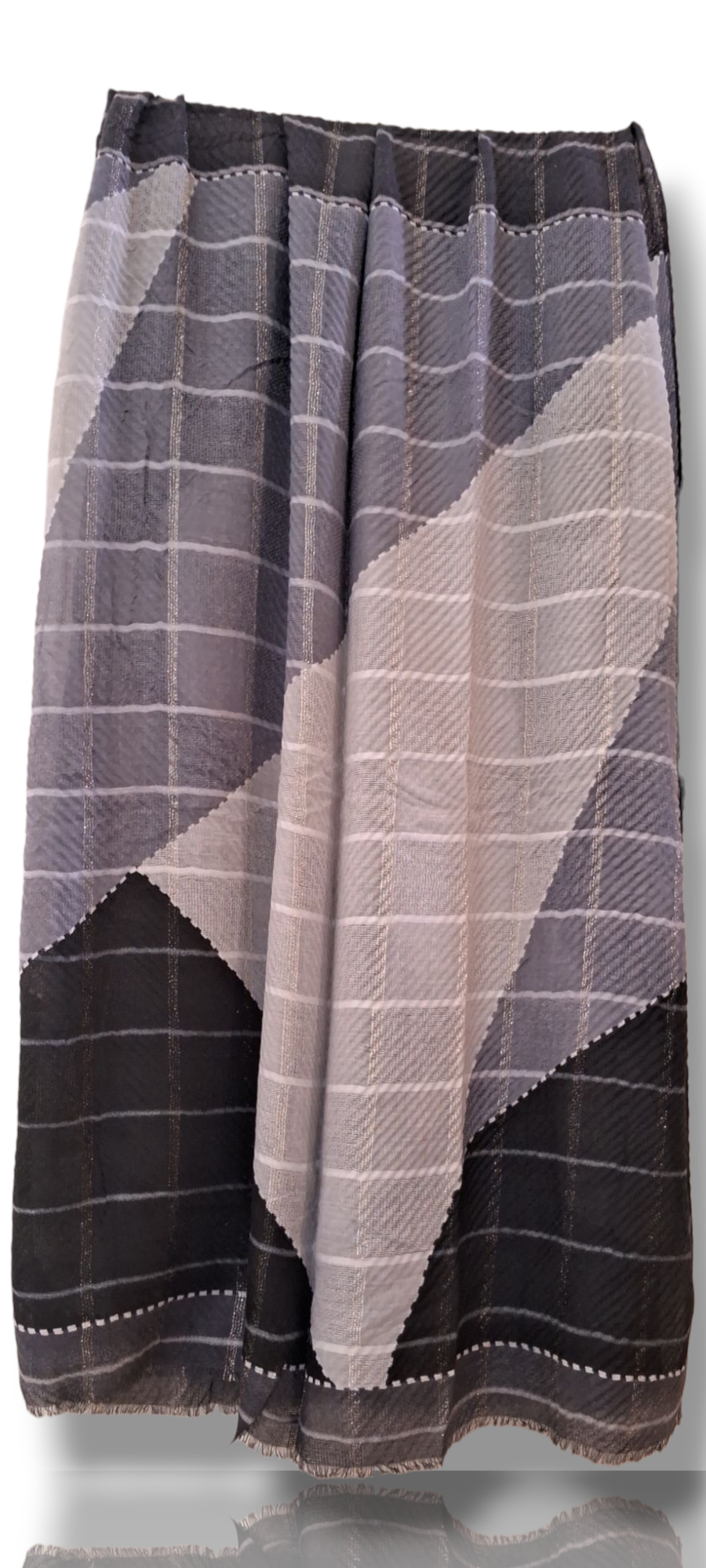 Al Ayza 3D Fabric Machine Printed Hijab – Premium Soft Fabric with Sophisticated Finish | Lightweight & Breathable | Elegant Modest Wear | Premium Box Pack (Grey Shade)
