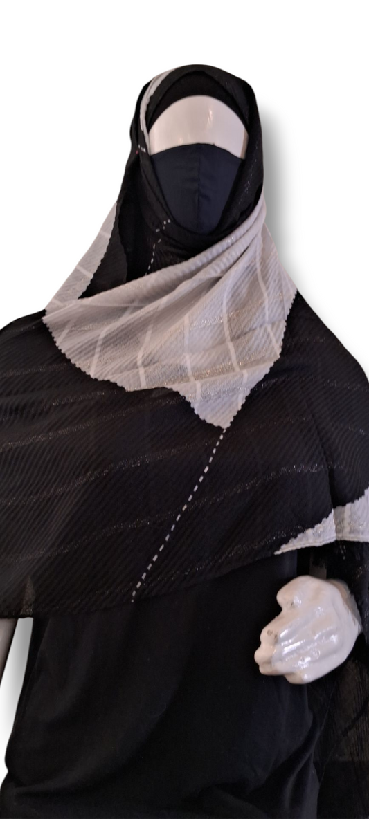 Al Ayza 3D Fabric Machine Printed Hijab – Premium Soft Fabric with Sophisticated Finish | Lightweight & Breathable | Elegant Modest Wear | Premium Box Pack (Beige Shade)