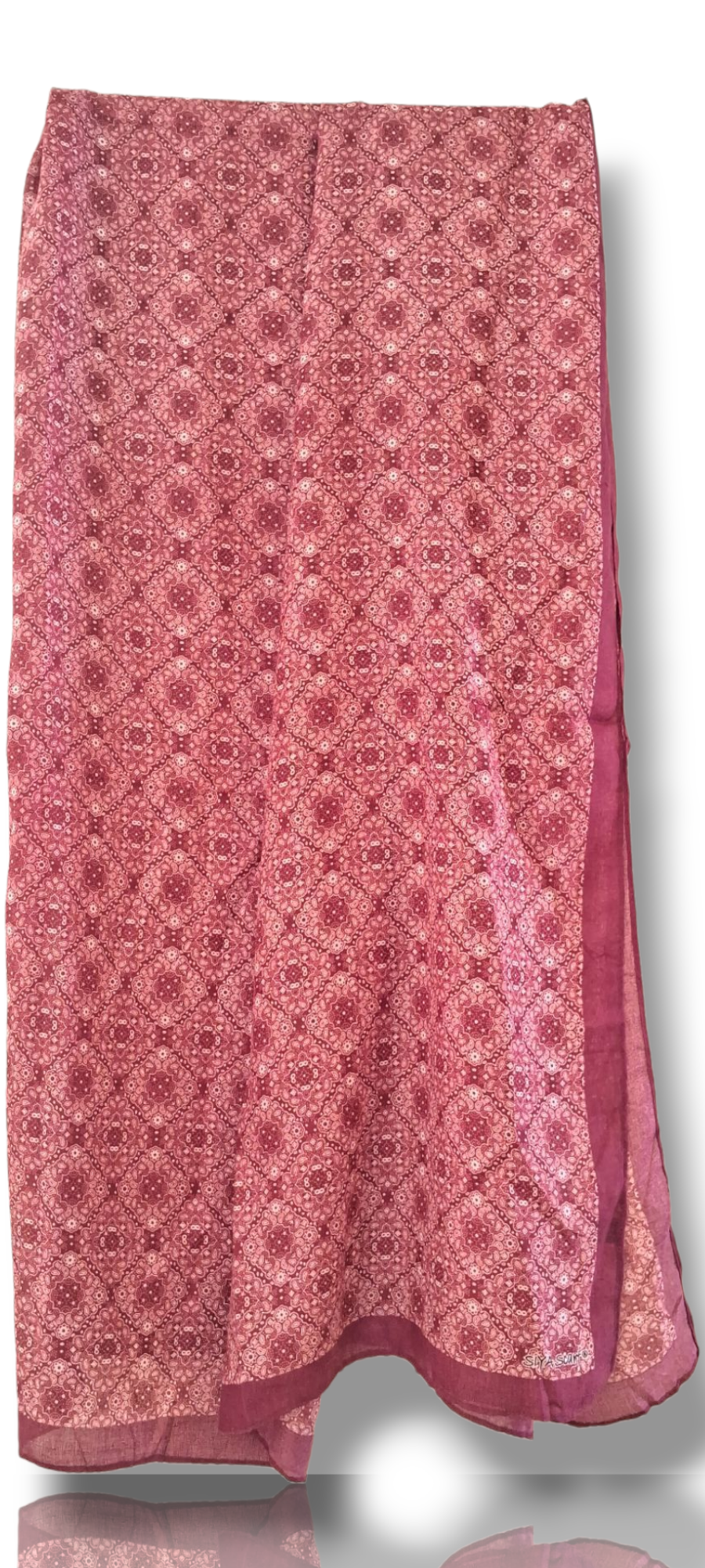 Al Ayza Imported Light Wavy Machine Printed Hijab – Elegant Soft Fabric | Premium Modest Wear | Premium Box Pack (Red Print)