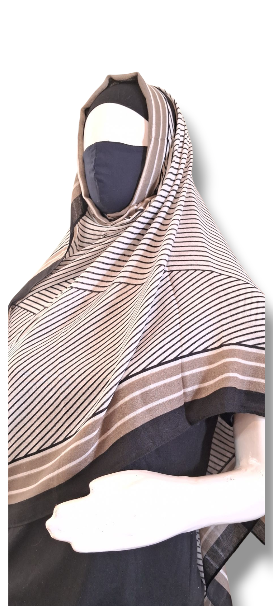 Al Ayza Imported Light Wavy Machine Printed Hijab – Elegant Soft Fabric | Premium Modest Wear | Premium Box Pack (Black Lined)