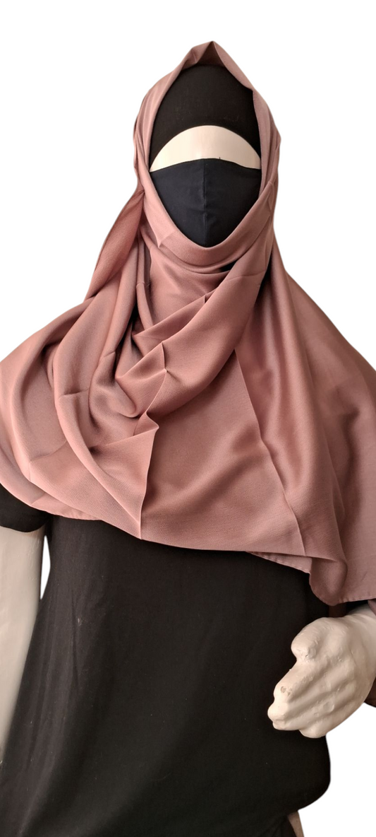 Al Ayza Turkish Elegant Silk Cotton pastel Hijab – Luxurious Lightweight Scarf Premium Soft Fabric for Modest Daily and Occasion Wear | Premium Box Pack | (Wine)