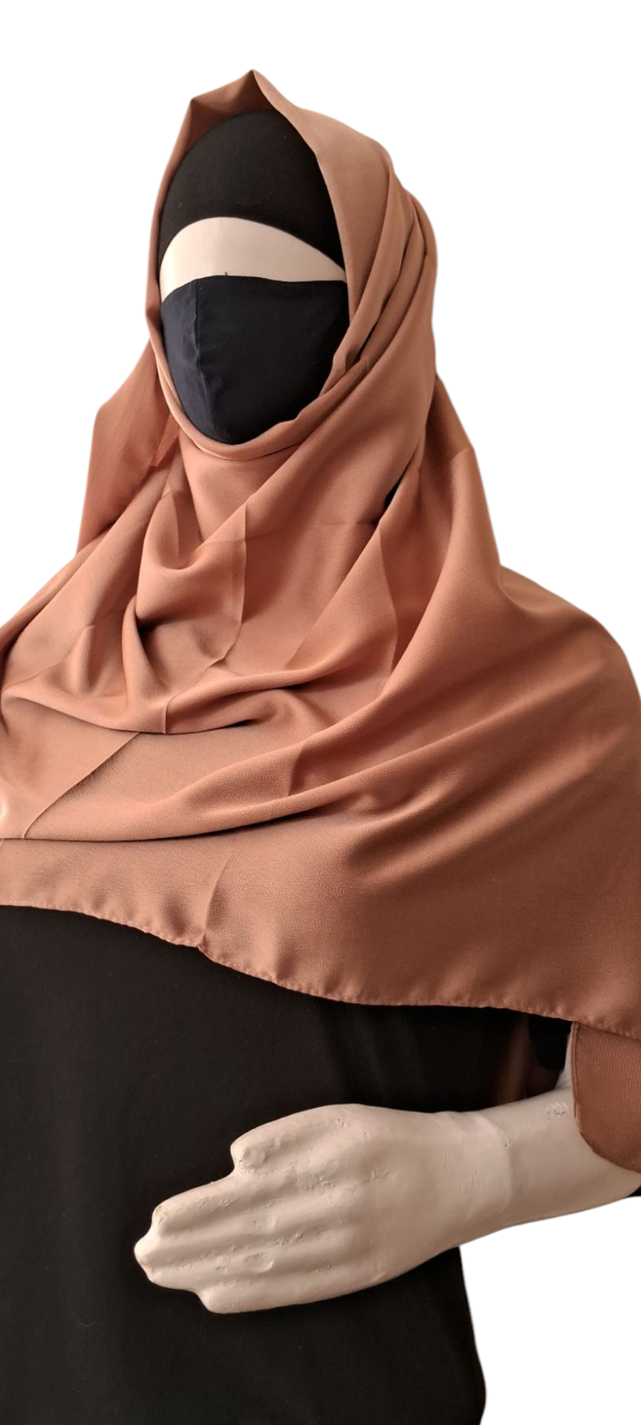 Al Ayza Turkish Elegant Silk Cotton pastel Hijab – Luxurious Lightweight Scarf Premium Soft Fabric for Modest Daily and Occasion Wear | Premium Box Pack | (Brown)