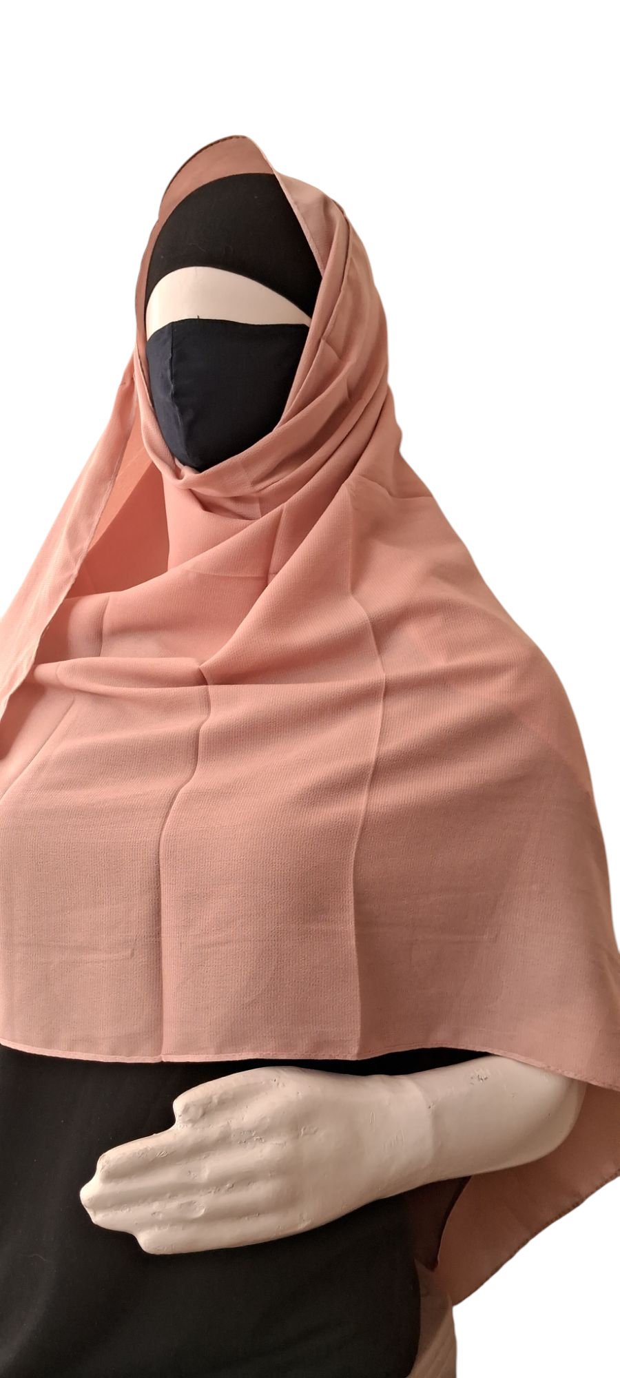 Al Ayza Turkish Elegant Silk Cotton pastel Hijab – Luxurious Lightweight Scarf Premium Soft Fabric for Modest Daily and Occasion Wear | Premium Box Pack | (Peach Pink)