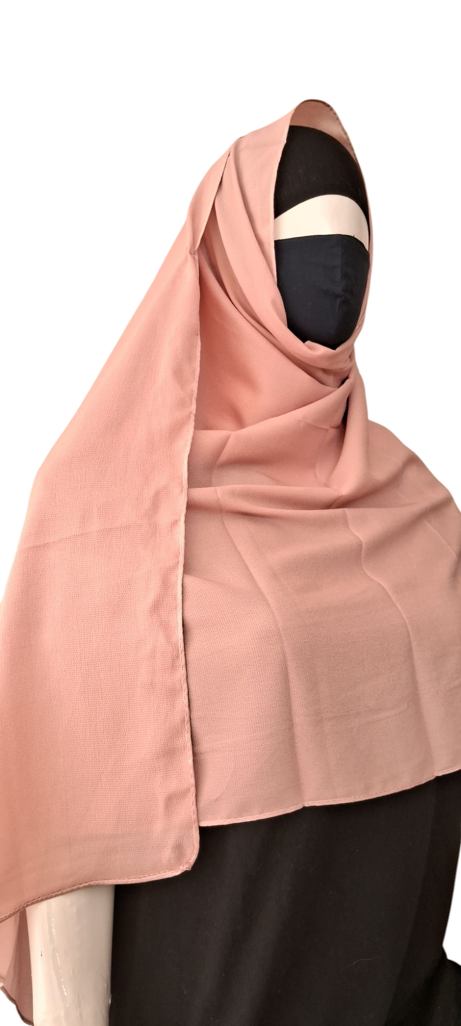 Al Ayza Turkish Elegant Silk Cotton pastel Hijab – Luxurious Lightweight Scarf Premium Soft Fabric for Modest Daily and Occasion Wear | Premium Box Pack | (Peach Pink)