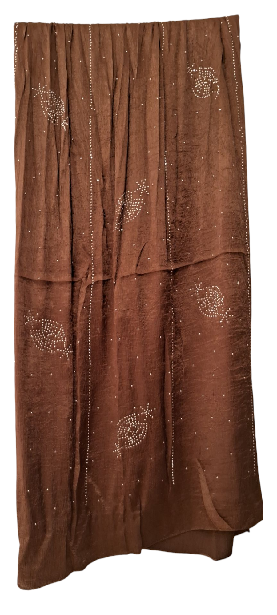 Al Ayza Turkish Luxurious Crinkled Silk Cotton Hijab with Diamond Embellishment – Elegant Modest Wear | Imported from Turkey | Lightweight, Soft & Breathable Scarf | Premium Box Pack (Copper)